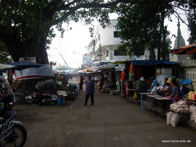 Markt in Mukdahan, Thailand