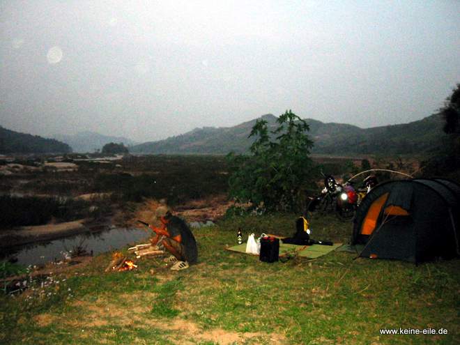 Radrundreise Thailand: Zelten am Mekong