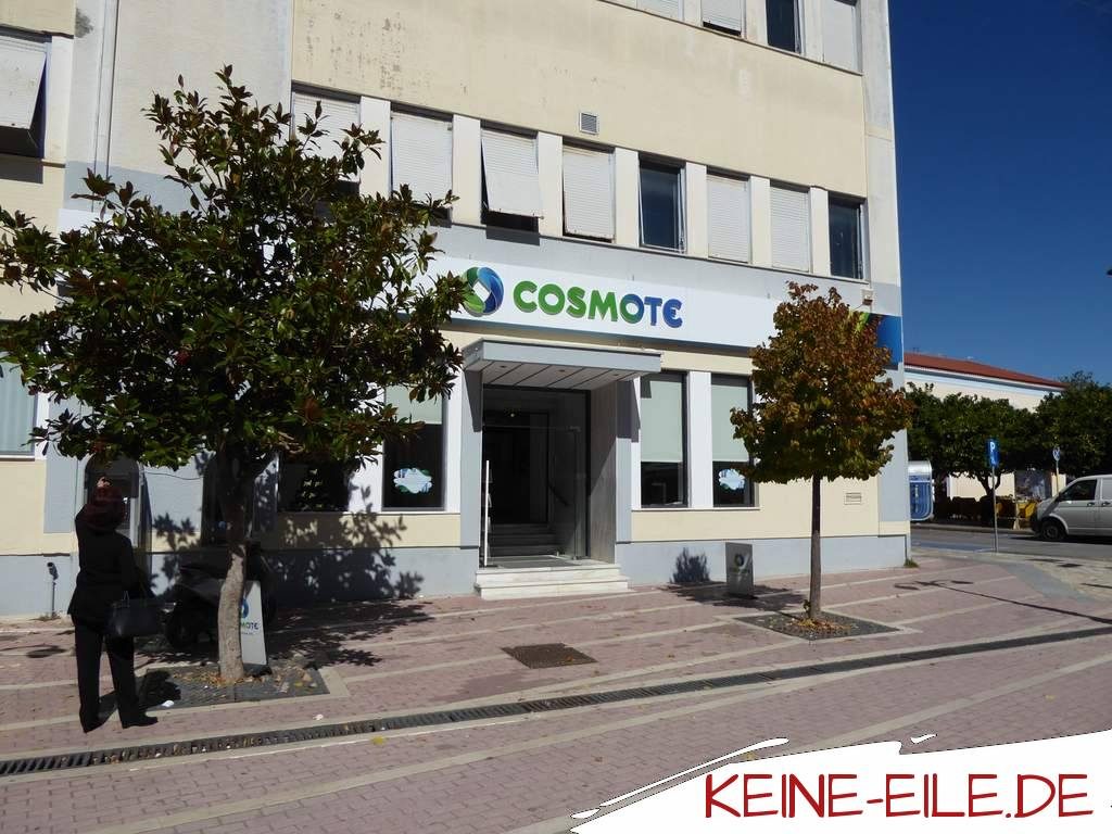 Reisebericht Griechenland: Der Laden von Cosmote in Amaliada