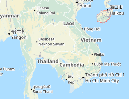 Landkarte von Thailand